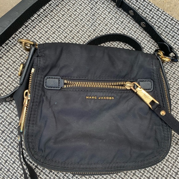 Marc Jacobs Black Nylon PVC Trim Fold Over Crossbody Bag - Picture 2 of 11